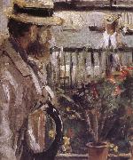 Berthe Morisot Detail of  The man at the Huaiter Island France oil painting artist
